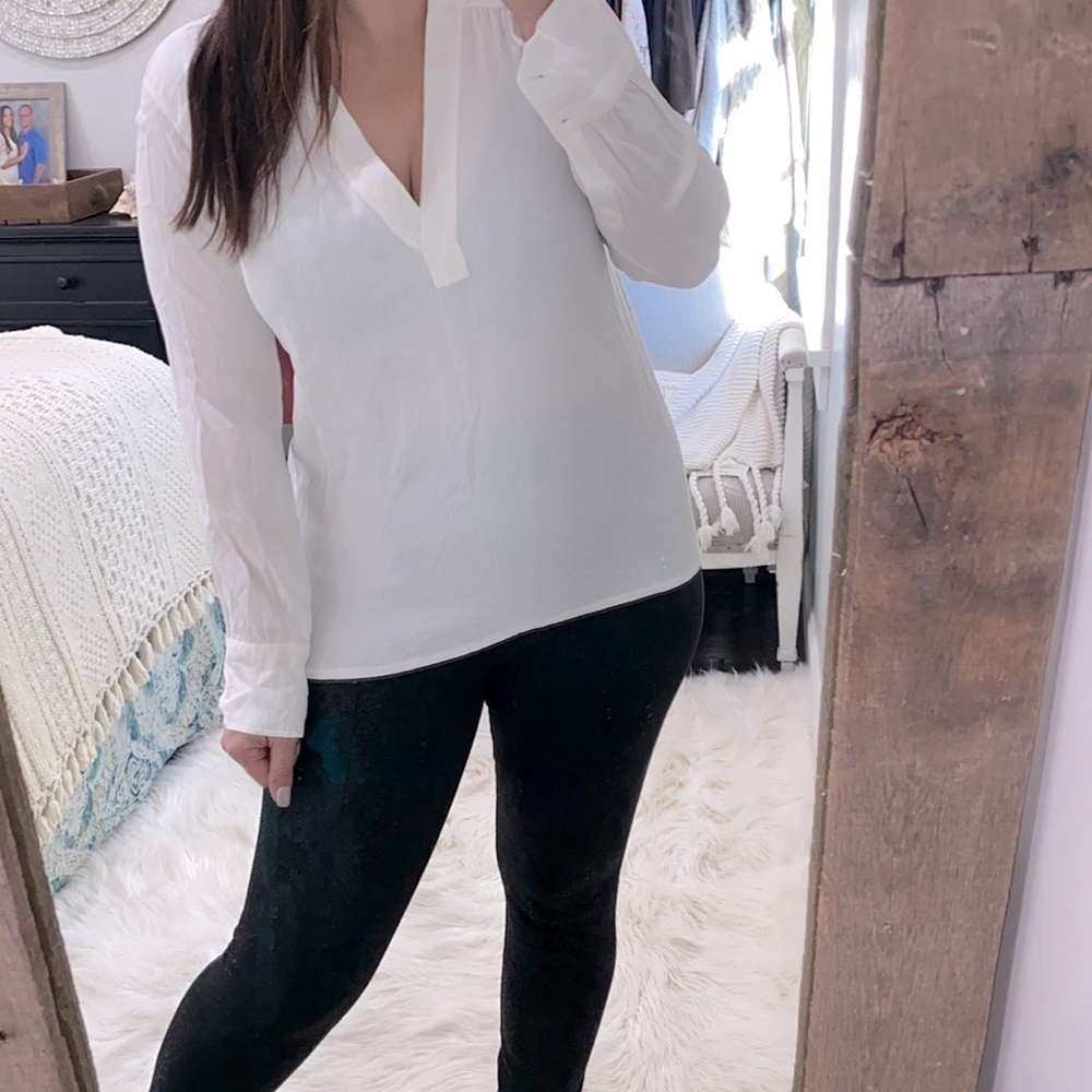 HELMUT LANG size large white tunic top